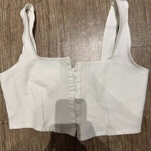 Divided White Corset Top - Women's L
